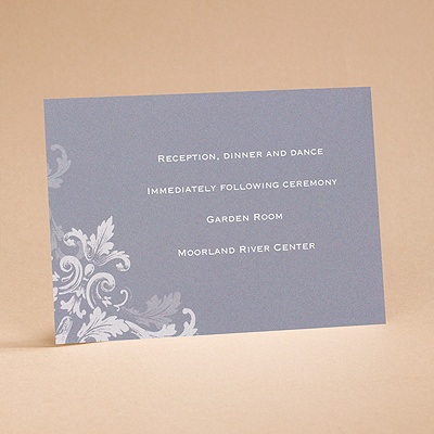 Flourishes - Slate Grey - Reception Card