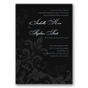 Flourishes - Black -  Invitation