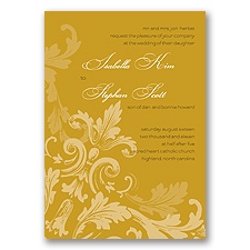 Flourishes - Gold - Invitation
