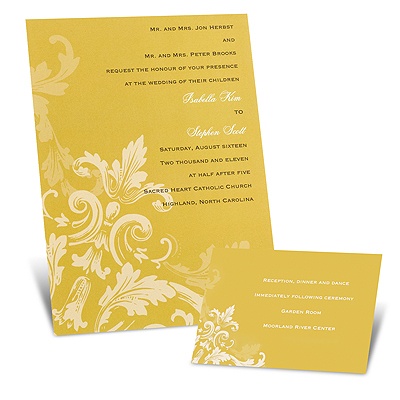 Flourishes - Gold - Invitation