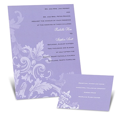Flourishes - Purple Lilac - Invitation