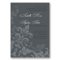 Flourishes - Slate Grey - Invitation