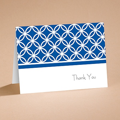 Brilliant Blue - Thank You Card with Verse and Envelope