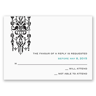 Ornate Monogram - Response Card and Envelope