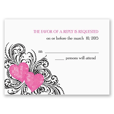 Heart Beats - Response Card and Envelope