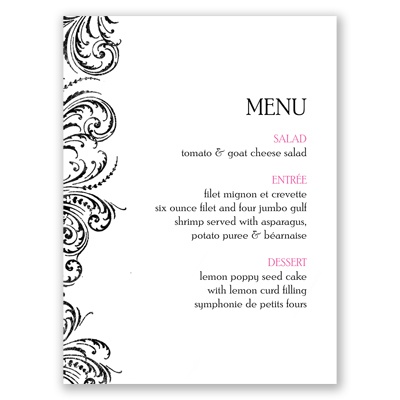 Heart Beats - Menu Card