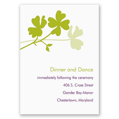 Floral Silhouettes - Reception Card