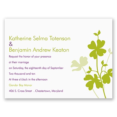 Floral Silhouettes - Petite Invitation