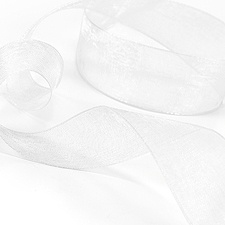 Sheer Ribbon - 25 Yards - White