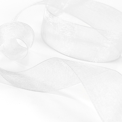 Sheer Ribbon - 25 Yards - White