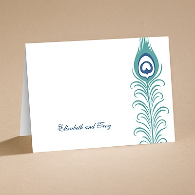 Exotic Peacock - Note Card and Envelope