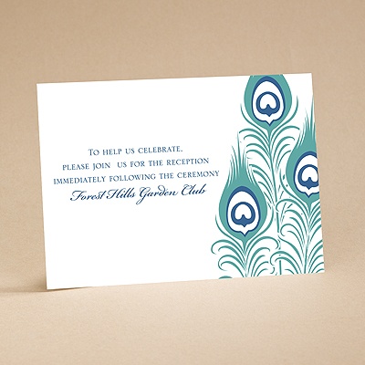 Exotic Peacock - Reception Card