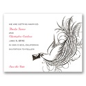 Swirling Bird - Black - Save the Date Card