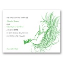 Swirling Bird  - Kelly Green - Save the Date Card