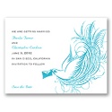 Swirling Bird - Palm Blue - Save the Date Card