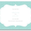 Vintage Frame - Aqua Blue - Save the Date Card