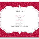 Vintage Frame - Merlot Red - Save the Date Card