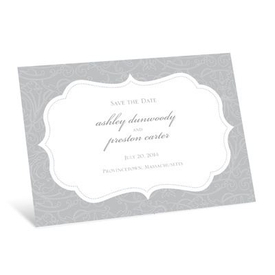 Vintage Frame - Cool Grey - Save the Date Card