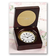 Mahogany Desktop Clock