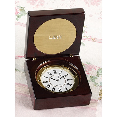 Mahogany Desktop Clock