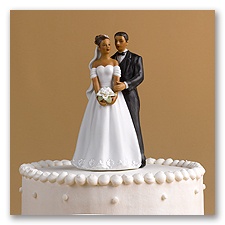 African American Couple Cake Top