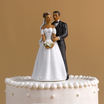 African American Couple Cake Top