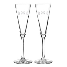 Snowflake Toasting Flutes