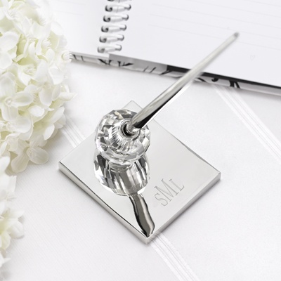 Crystal Ball Wedding Pen Set
