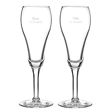 Custom Tulip Shaped Toasting Flutes