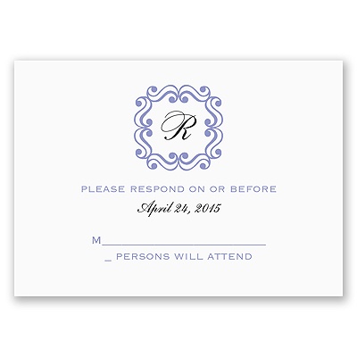 Framed Monogram - Response Card and Envelope