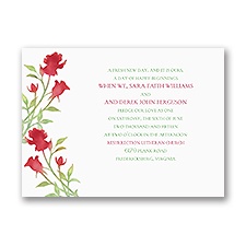 Watercolor Rosebuds - Merlot - Petite Invitation