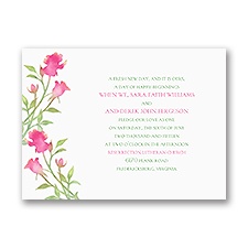 Watercolor Rosebuds - Posie Pink - Petite Invitation