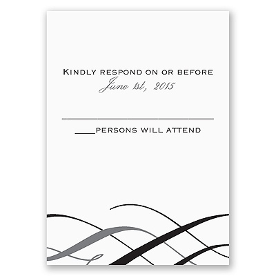 Stylish Swirls - Response Card and Envelope