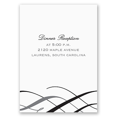 Stylish Swirls - Reception Card