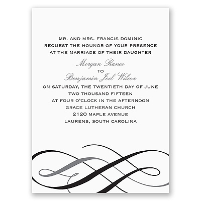 Stylish Swirls - Petite Invitation