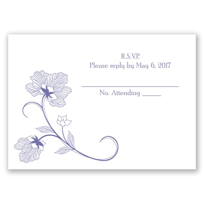 Floral Detail - Respond Card and Envelope