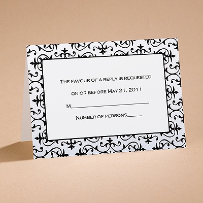 Dramatically Fashionable - Respond Card and Envelope