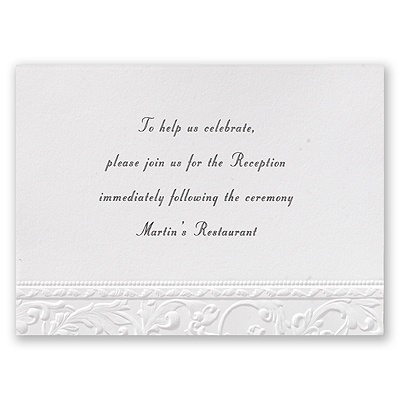 Vintage - White - Reception Card