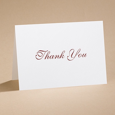Bright White Thank You Card and Envelope