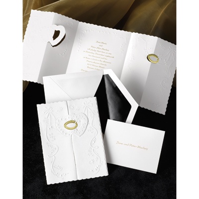 Interlocking Wedding Bands on Home    Wedding Invitations    View All Wedding Invitations    White