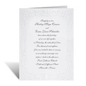 With a Flourish - White Invitation