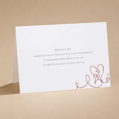Heart To Heart - Reception Card