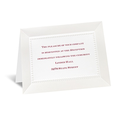 All Buttoned Up - White Reception Card