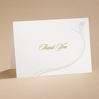 Gentle Curves - Thank You Card and Envelope