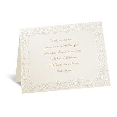 With a Flourish - Ecru Reception Card