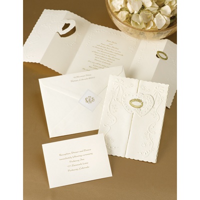 Ecru Love and Marriage - Invitation