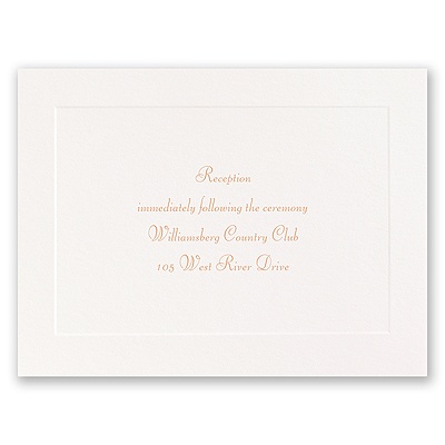 Fresh Start - Reception Card