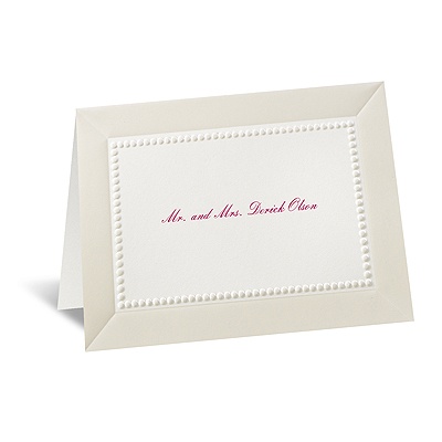 All Buttoned Up - Ecru Note Card and Envelope