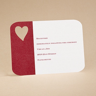 Cut Out For Each Other - Reception Card