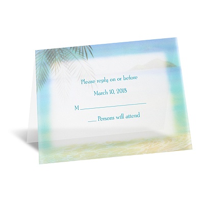 Paradise Found - Respond Card and Envelope
